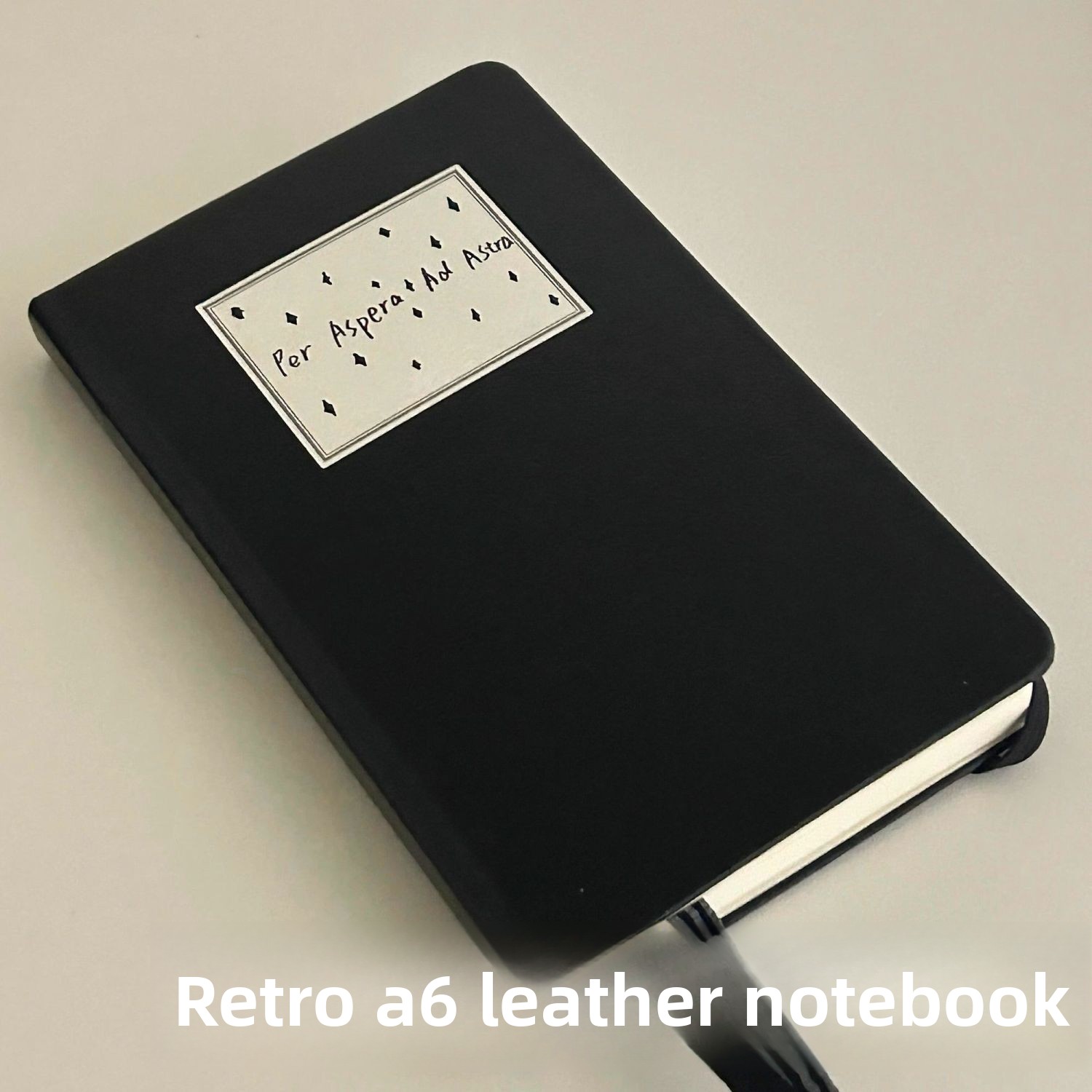 Vintage Leather Journal Notebook - Vintage A6 Siyah Deri Günlük Yüksek