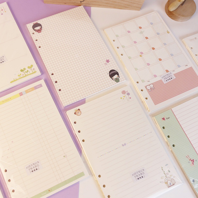 A5 Spiral Dotted Grid Notebook - Kawayi A5 A6 Gevşek Yaprak Defter