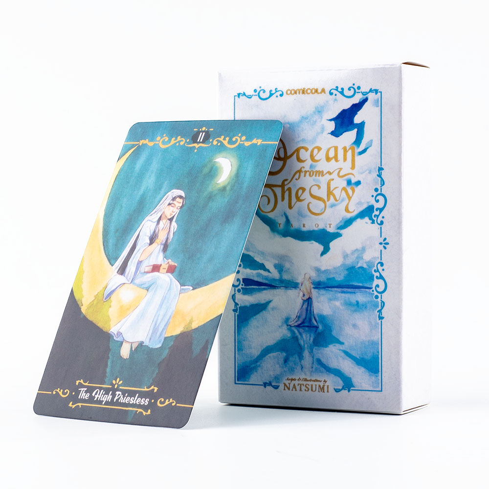 Tarot Deck With Guidebook - 10.3*6cm El Boyaması Suluboya Tarot Destesi
