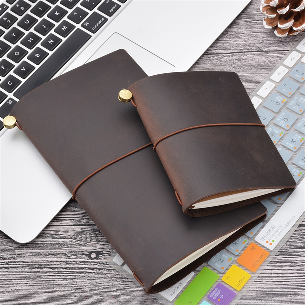 Vintage Leather Journal Notebook - Hakiki Deri Gezgin Dizüstü DIY Dergisi