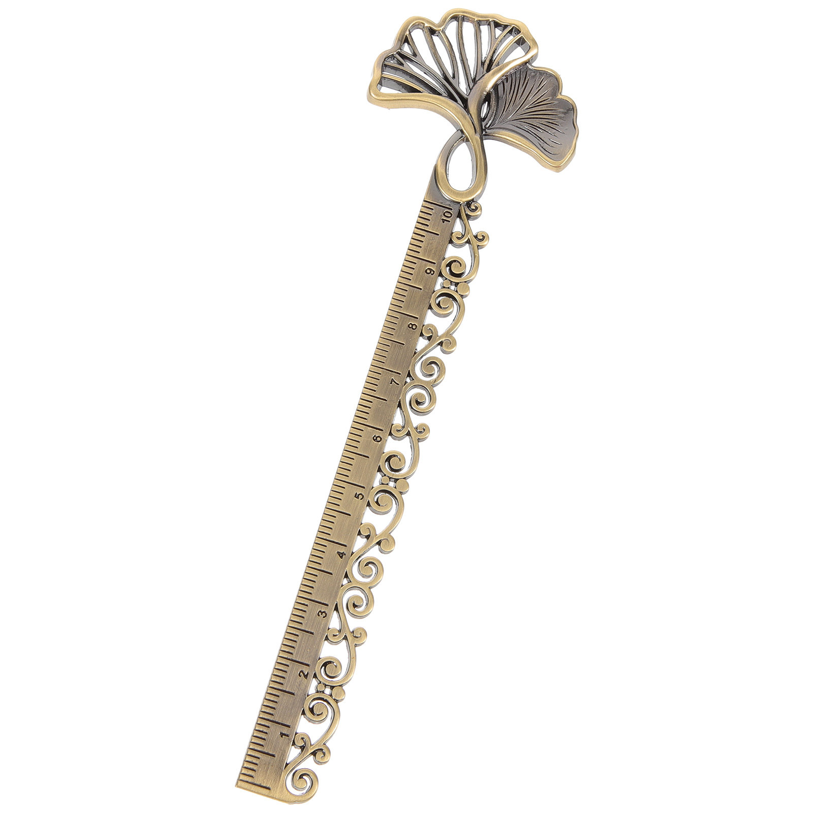 Stationery Books - Metal Oyma Ginkgo Desenli Kitap Ayracı