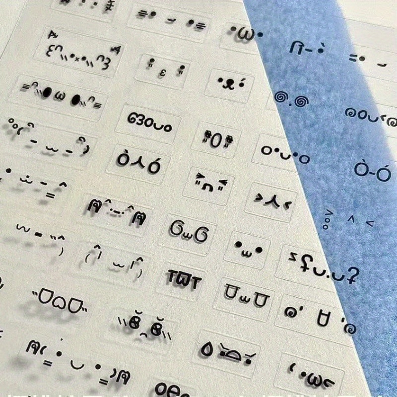 Blank Sheet Music Notebook - 10 yaprak Şeffaf Scrapbooking Çıkartmaları-Sevimli Japonca/Korece/İngilizce