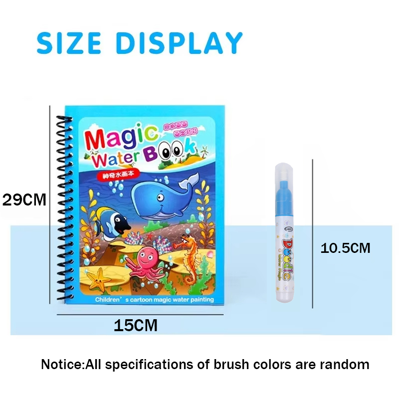 Sihirli Su Boyama Kitabı, Yeni - Reusable Water Magic Coloring Book incelemesi ve fiyatı