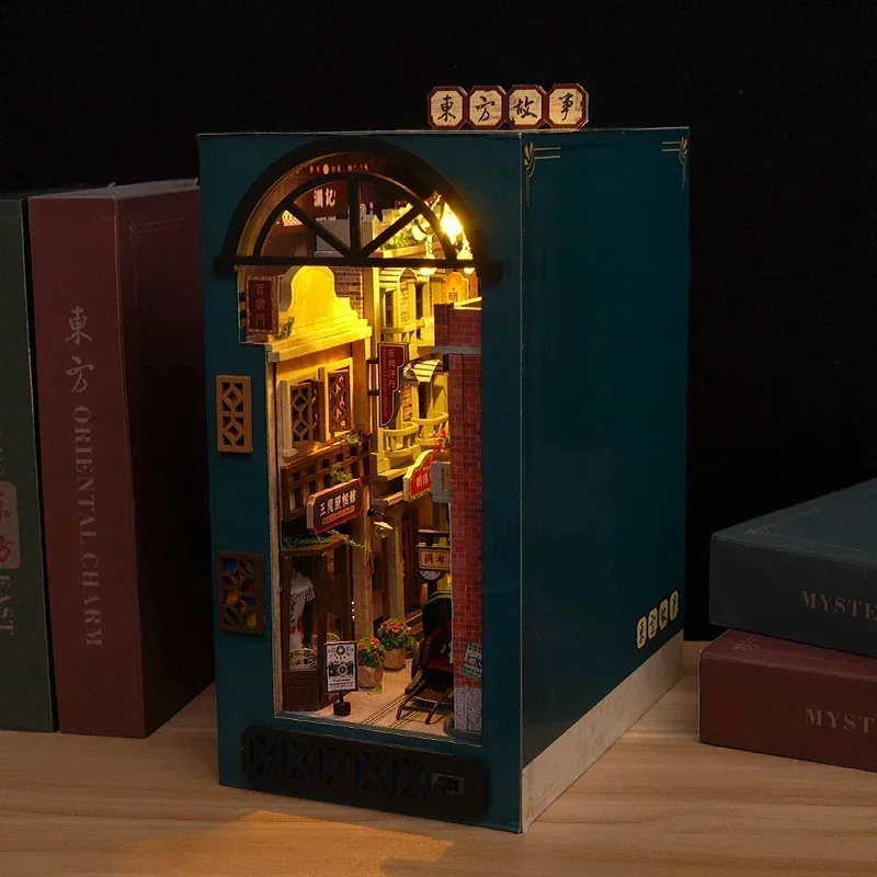 DIY Ahşap Oryantal Masallar Çi - Diy Wooden Book Nook Kit Shelf Insert incelemesi ve fiyatı