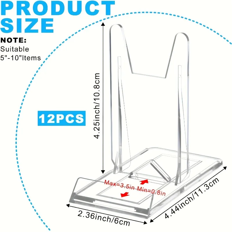 5/12 adet Şeffaf Akrilik Teşhi - Clear Acrylic Book Stand Holder incelemesi ve fiyatı