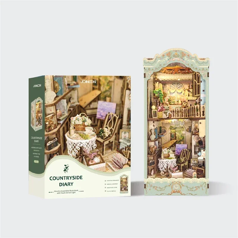 Kendin Yap Ahşap Pastoral Günl - Diy Wooden Book Nook Kit Shelf Insert incelemesi ve fiyatı