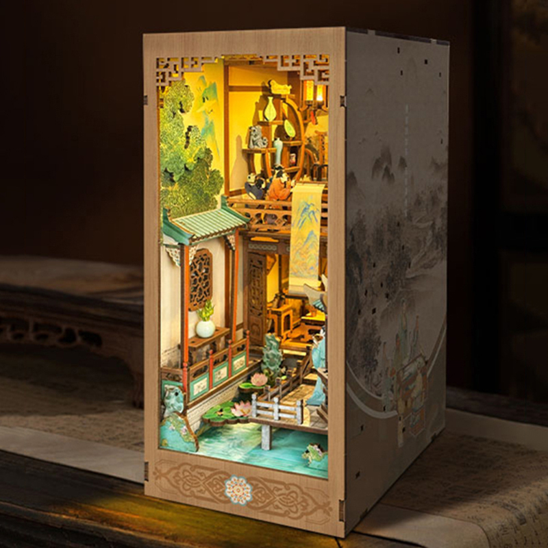 DIY Ahşap Kitap Köşesi Raf Ekl - Diy Wooden Book Nook Kit Shelf Insert incelemesi ve fiyatı