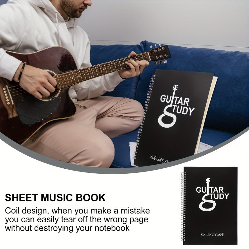 50 sayfa gitar tablature dizüs - Blank Sheet Music Notebook incelemesi ve fiyatı